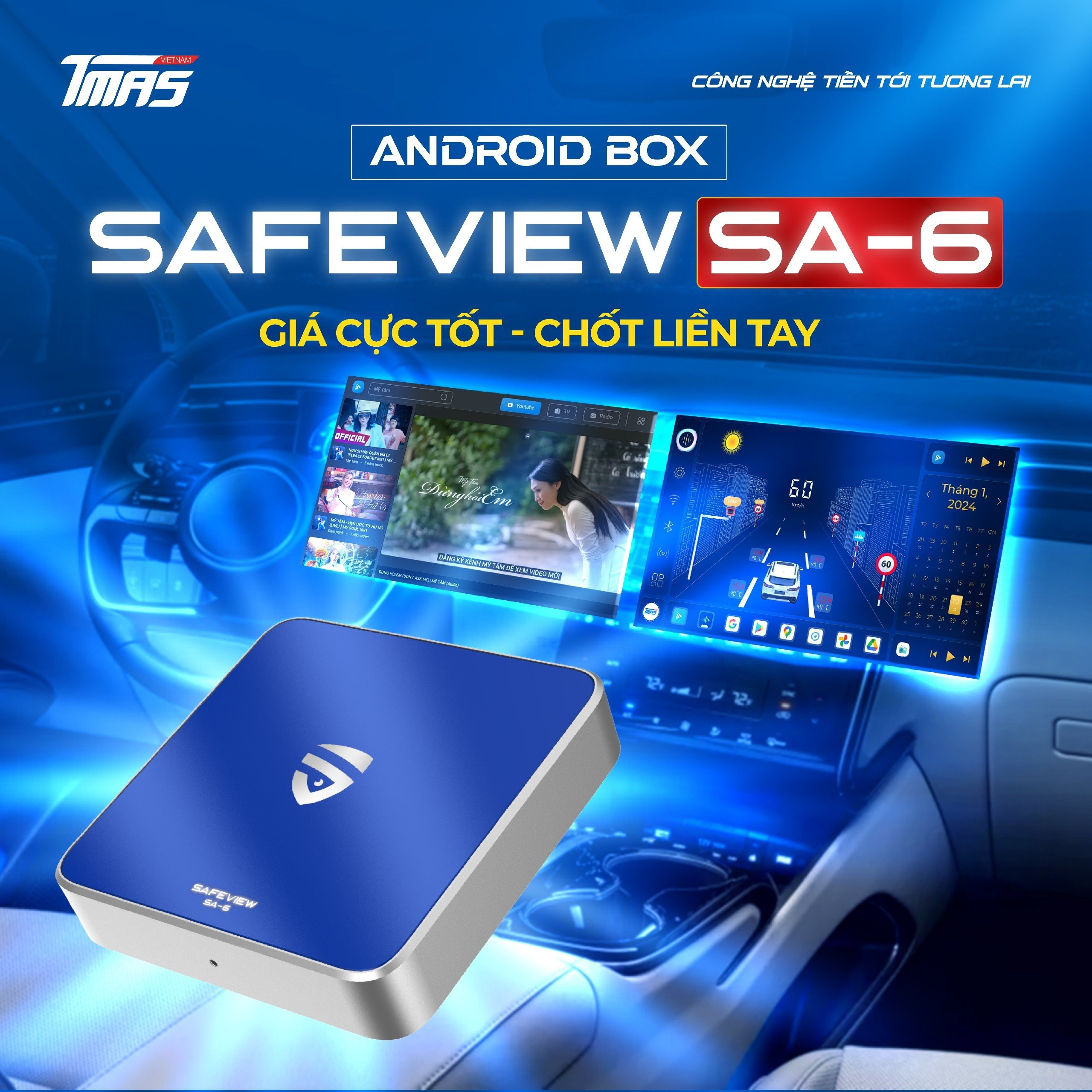 Android Box ô tô Safeview SA-6