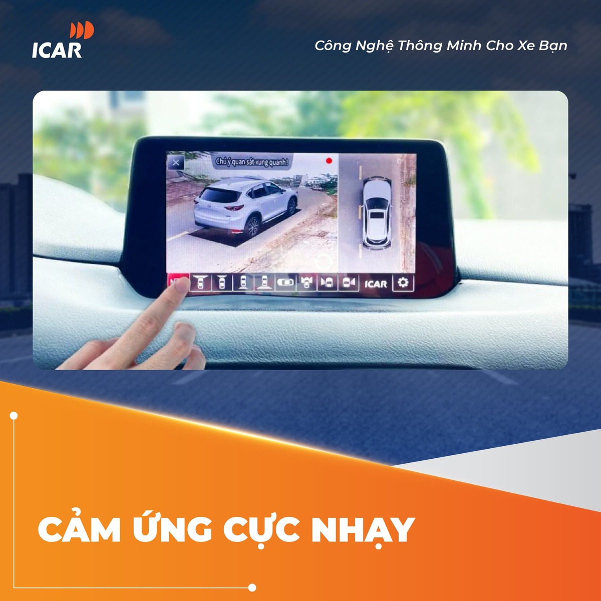 Camera 360 ICAR Elliview M12 tích hợp TPMS cho Mazda CX5 và CX8