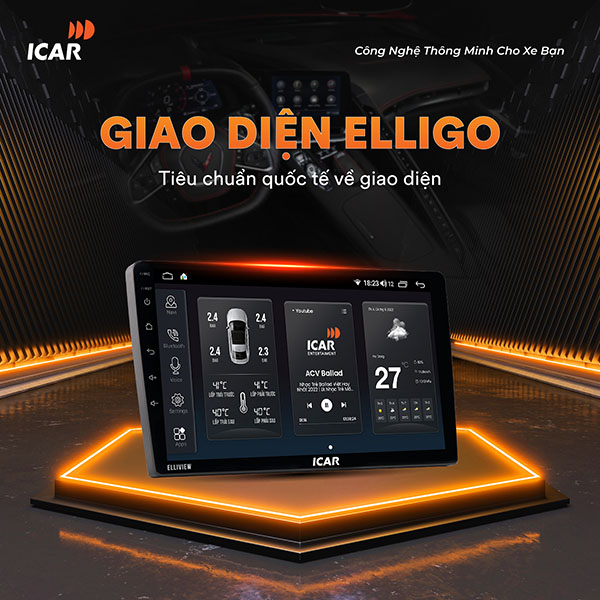 Màn hình android ICAR Elliview U4 Deluxe 2024