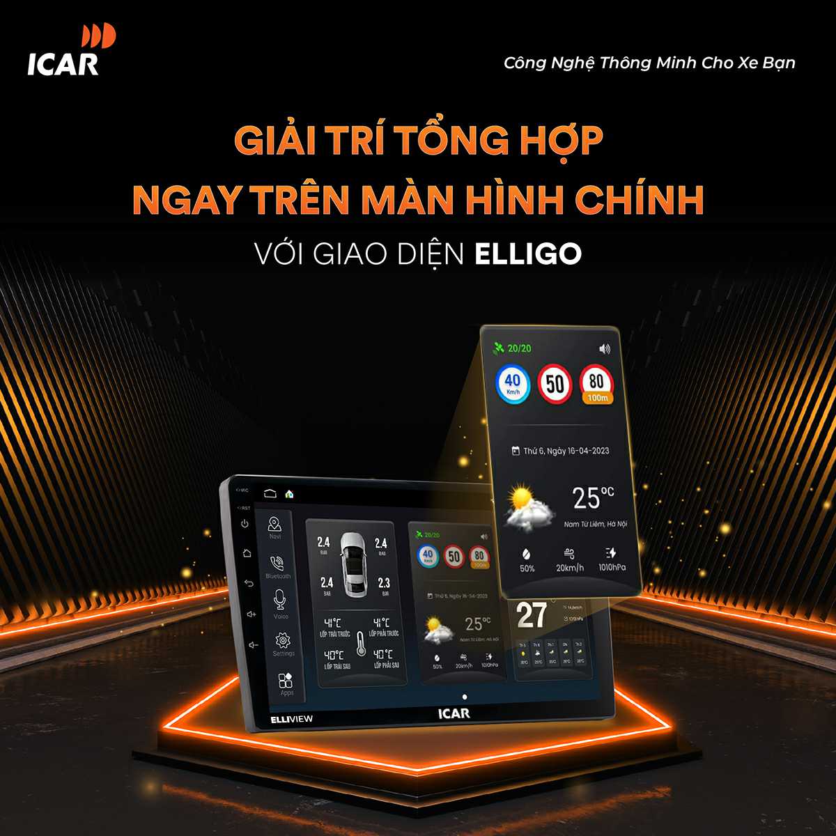 Màn hình Android ICAR Elliview UE Lite