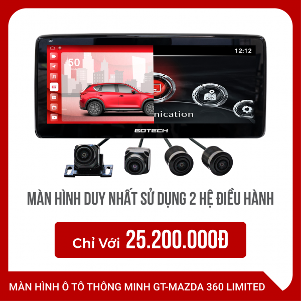 Màn hình ô tô thông minh gotech gt mazda 360 limited