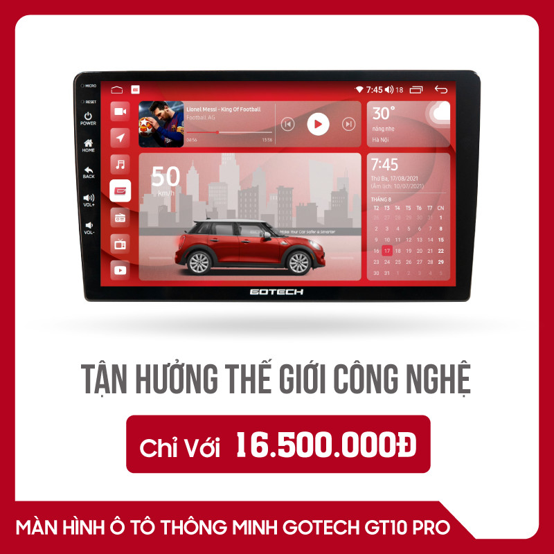 Màn hình ô tô thông minh gotech gt10 pro