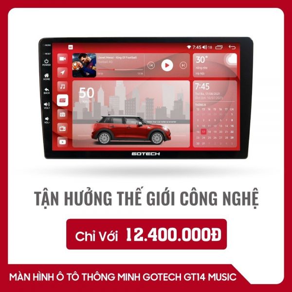 Màn hình ô tô thông minh gotech gt14 music