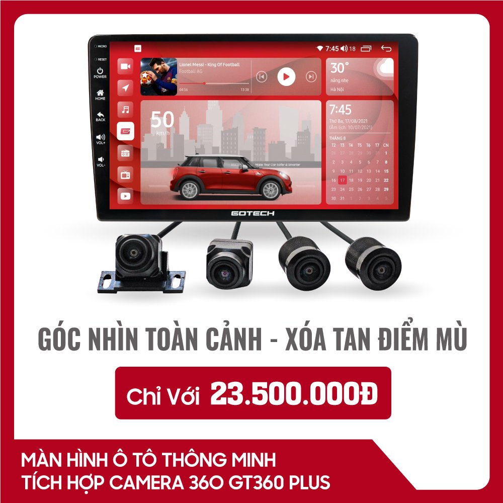 Màn hình ô tô thông minh gotech gt360 plus